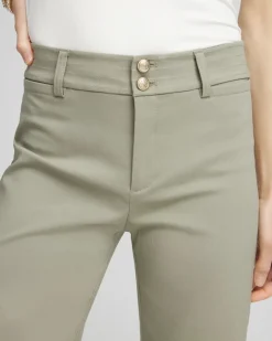 Trapunto Straight Leg Cropped Pants