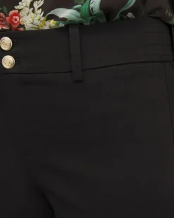 Trapunto Straight Leg Cropped Pants
