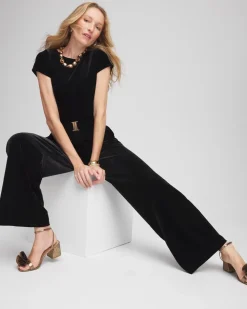 Travelers™ Belted Velvet Jumpsuit