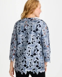 Travelers™ Collection Contrast Lined Lace Jacket