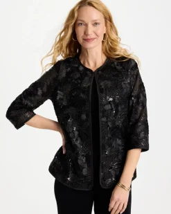 Travelers™ Collection Sequin Mesh Soutache Jacket