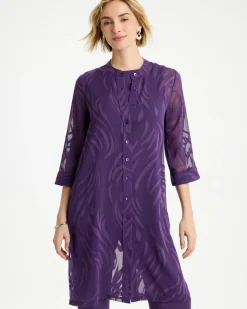 Travelers™ Collection Sheer Jacquard Topper