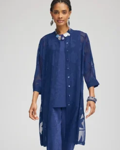 Travelers™ Collection Sheer Jacquard Topper