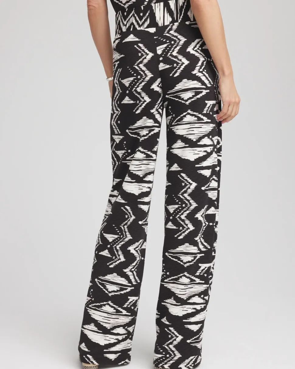 Travelers™ Crinkled Knit Wide-Leg Pants