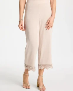 Travelers™ Lace Trim Cropped Pants