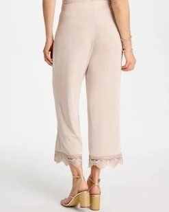 Travelers™ Lace Trim Cropped Pants