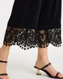 Travelers™ Lace Trim Cropped Pants