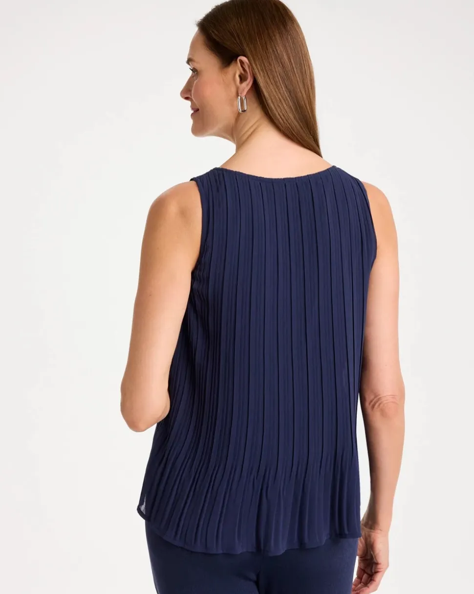 Travelers™ Pleated Chiffon Tank