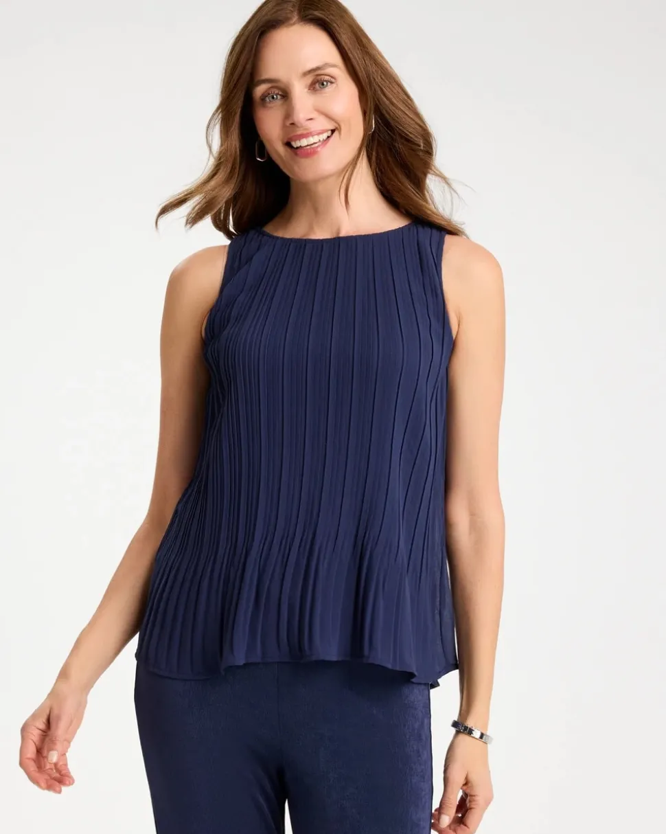 Travelers™ Pleated Chiffon Tank
