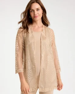 Travelers™ Sheer Embroidered Cardigan