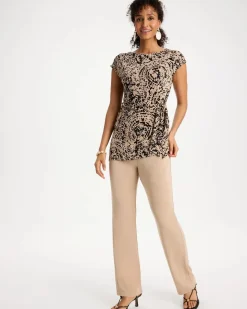 Travelers™ Side-Tie Spotted Print Top