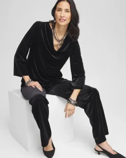 Travelers™ Velvet Cowlneck Top