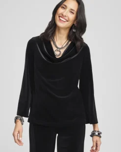 Travelers™ Velvet Cowlneck Top