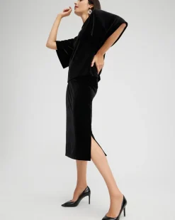 Travelers™ Velvet Midi Skirt