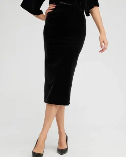 Travelers™ Velvet Midi Skirt