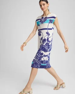 Travelers™ Wildflower Cap-Sleeved Column Dress