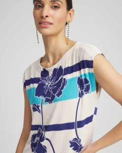 Travelers™ Wildflower Cap-Sleeved Column Dress
