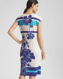 Travelers™ Wildflower Cap-Sleeved Column Dress