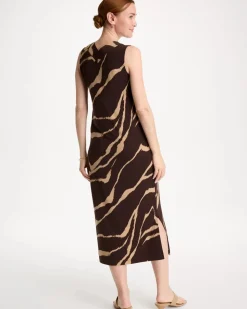 Travelers™ Zebra Double V-Neck Maxi Dress