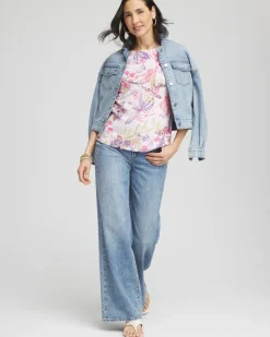 Tropical Floral Pima Tee