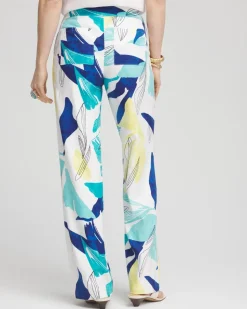 Tropical Linen Stretch Relaxed Pants