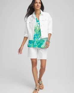Tropical Pima Sleeveless V-Neck Tunic