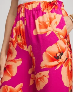 Tropical Smocked Pull-On Pants