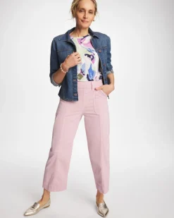 Utility Wide Pull-On Crop Jeans