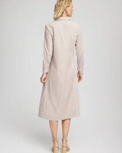 Vanilla Chai Striped Shirtdress