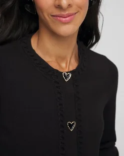 V-Day Embroidered Crewneck Cardigan