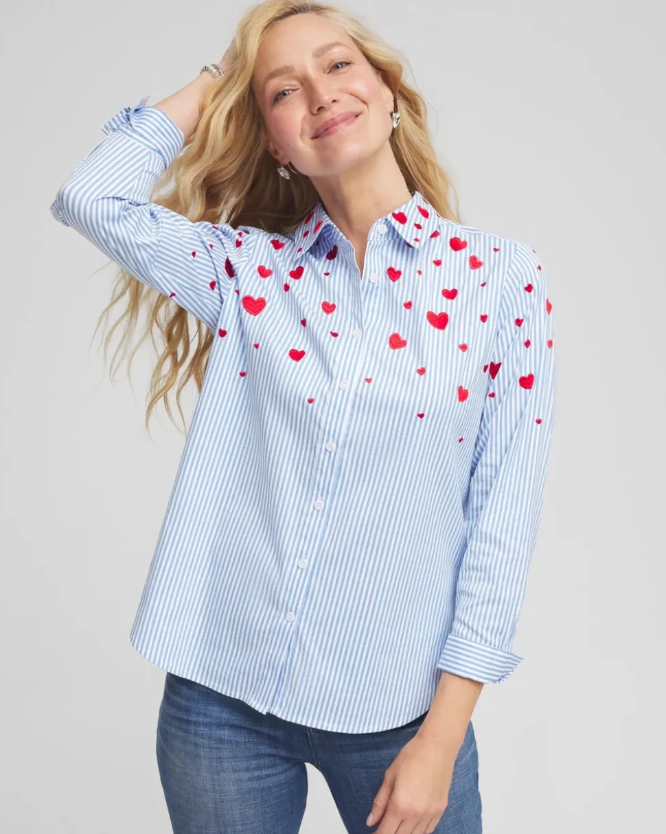 V-Day Striped Poplin Shirt