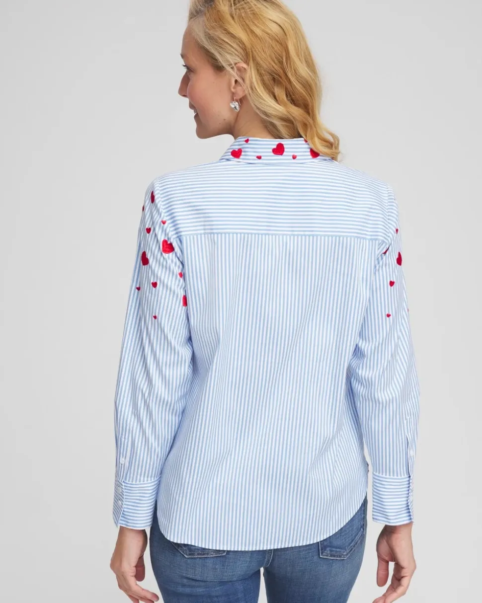 V-Day Striped Poplin Shirt