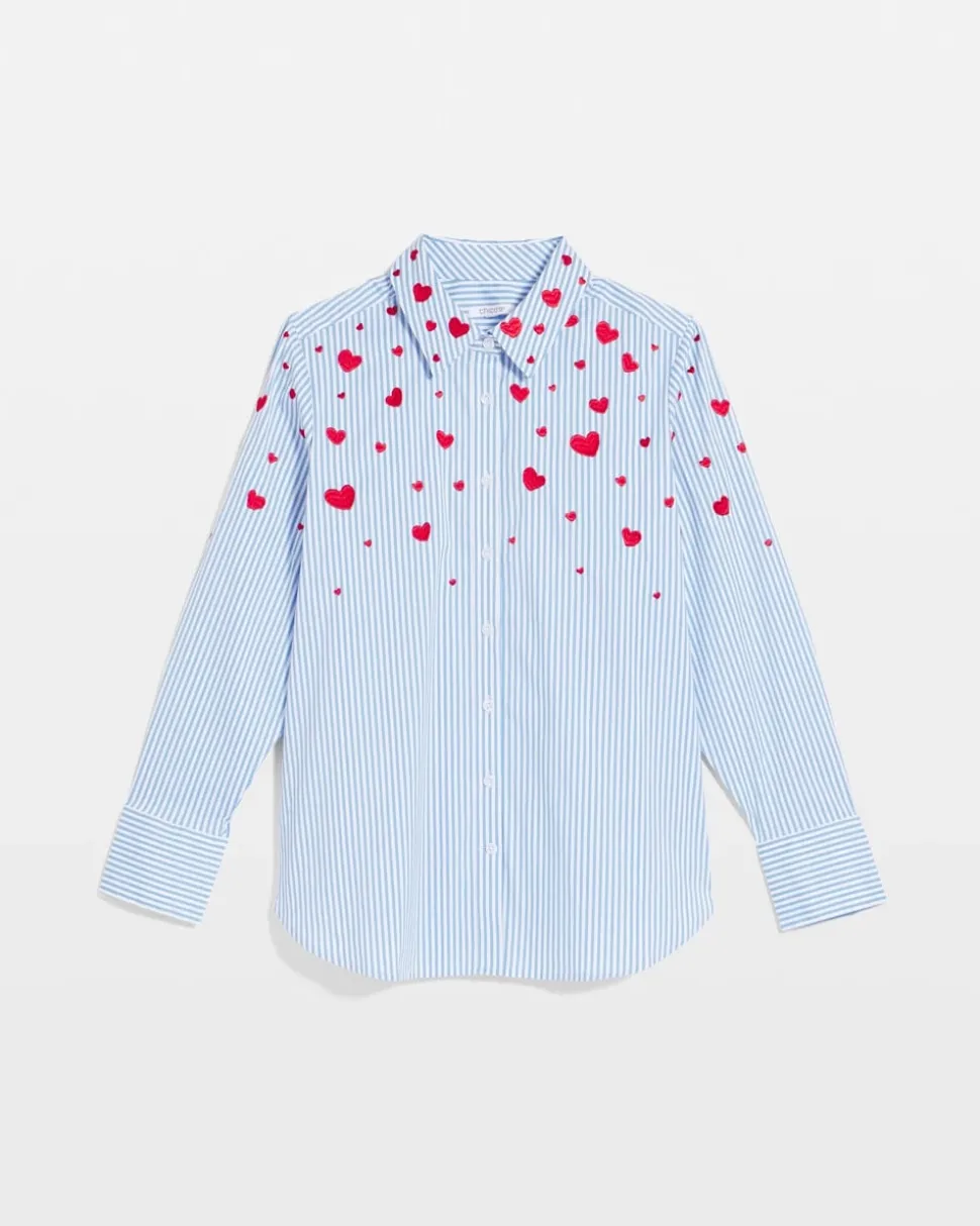 V-Day Striped Poplin Shirt