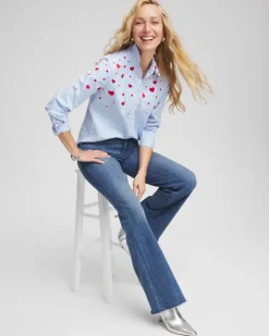V-Day Striped Poplin Shirt