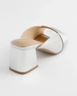 Vinia Metallic Rope Block Heels