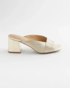 Vinia Metallic Rope Block Heels