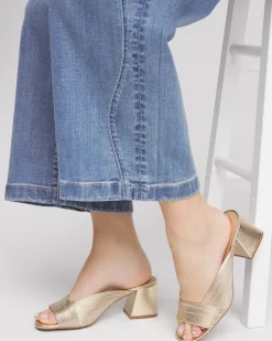 Vinia Metallic Rope Block Heels