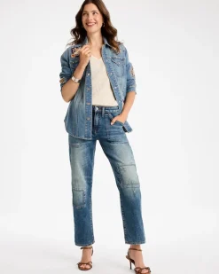 Vintage Boyfriend Utility Crop Jeans