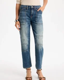 Vintage Boyfriend Utility Crop Jeans