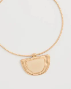 White Enamel Collar Necklace