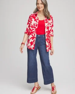 Wide Cropped Summer Jeans