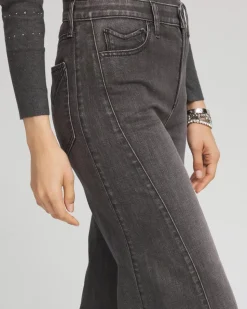 Wide Leg Frayed Hem Jeans