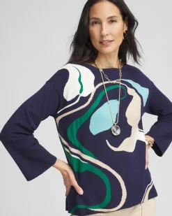 Wildflower Intarsia Pullover