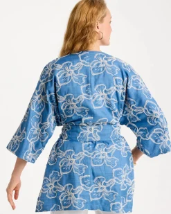 Woven Embroidered Belted Kimono