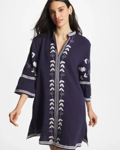 Woven Embroidered Swim Cover-Up