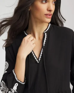 Woven Embroidered Swim Cover-Up