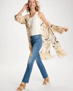Woven Long Fringed Kimono