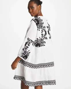 Woven Printed Swim Cover-Up Dress