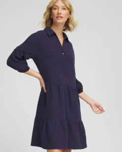 Woven Tiered Swim Cover-Up Dress