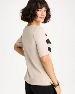 Zebra Pima Elbow Sleeve Tee